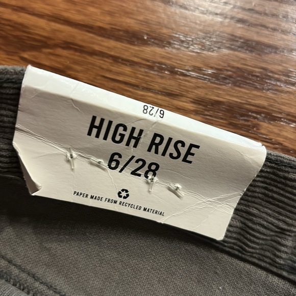 Kensie teal slate green corduroy Button-Front Mini Skirt high rise 100% cotton 6 - Picture 10 of 13